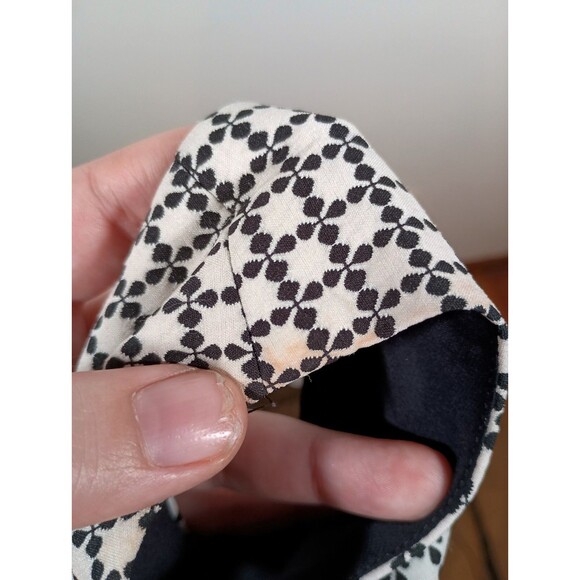 Cynthia Rowley Tank Textured Flare Black White Geometric Dress Size 14 - Picture 7 of 7